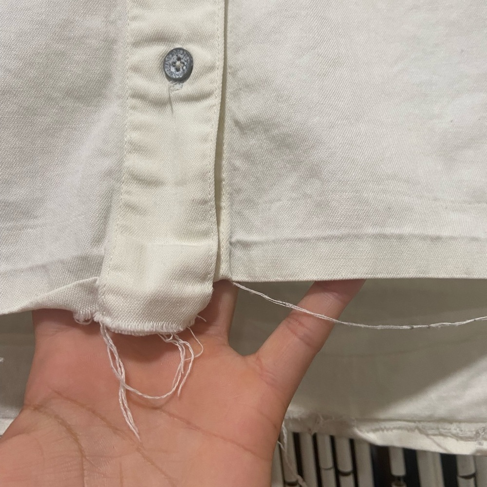 Cropped Boxy Button Down - image 7